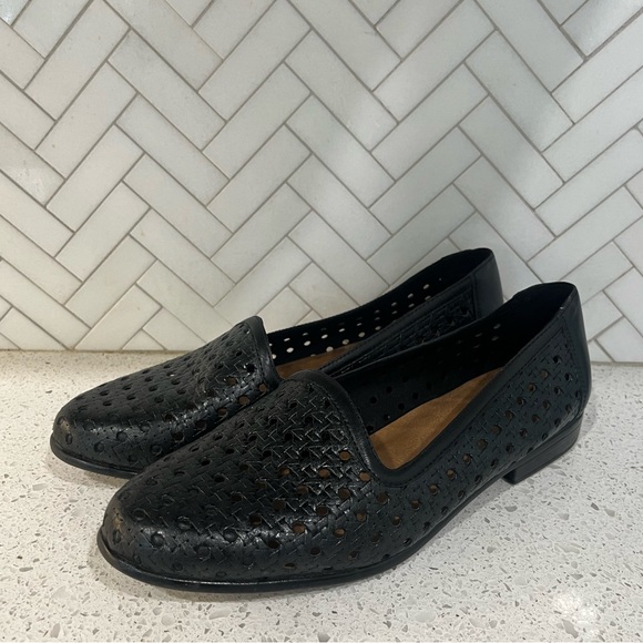 Trotters Liz Open Weave Slip On Black Size 10.5W - Picture 8 of 11